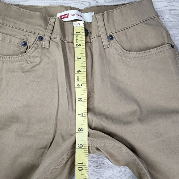 Levi's Pants Jeans 511 Slim Fit Straight Cut Casual Khaki Size 14 Regular - Picture 4 of 9